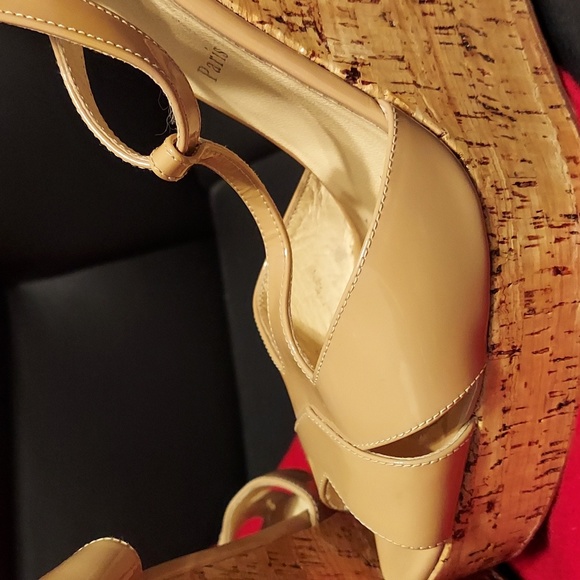 Christian Louboutin Patent Leather Cork Wedge 41 - Picture 5 of 5